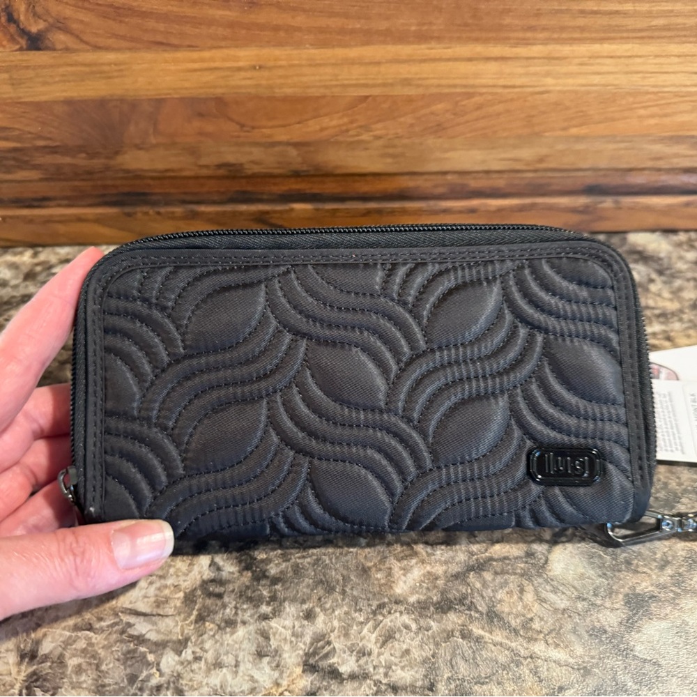 Lug Splitz XL Black Quilted Wallet